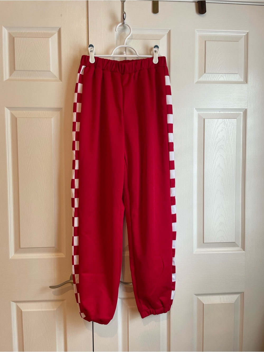 Weissman checkered stripe joggers